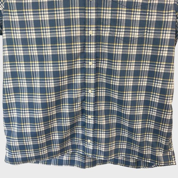 L.L. Bean Traditional Fit Plaid Shirt Mens Size XLT Blue Long-Sleeve Button Down - Picture 6 of 13